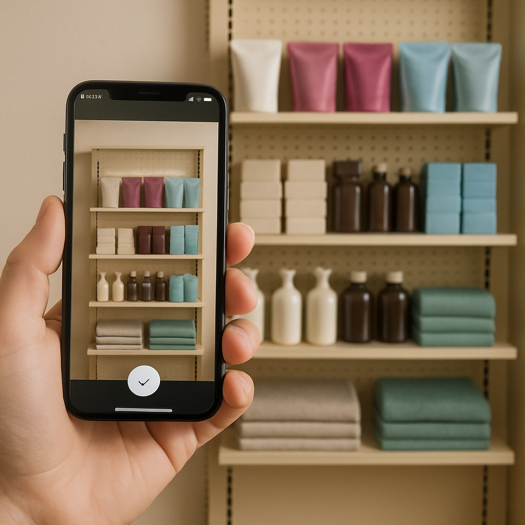 Store compliance photo confirmation on a phone